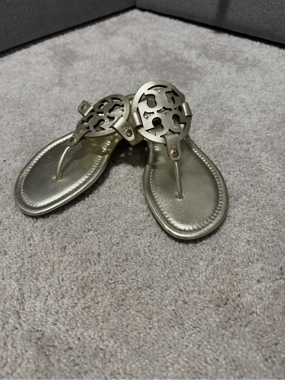 Tory Burch Miller Sandals Gold Size 11